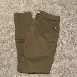 Olive green Hollister high-rise jeggings